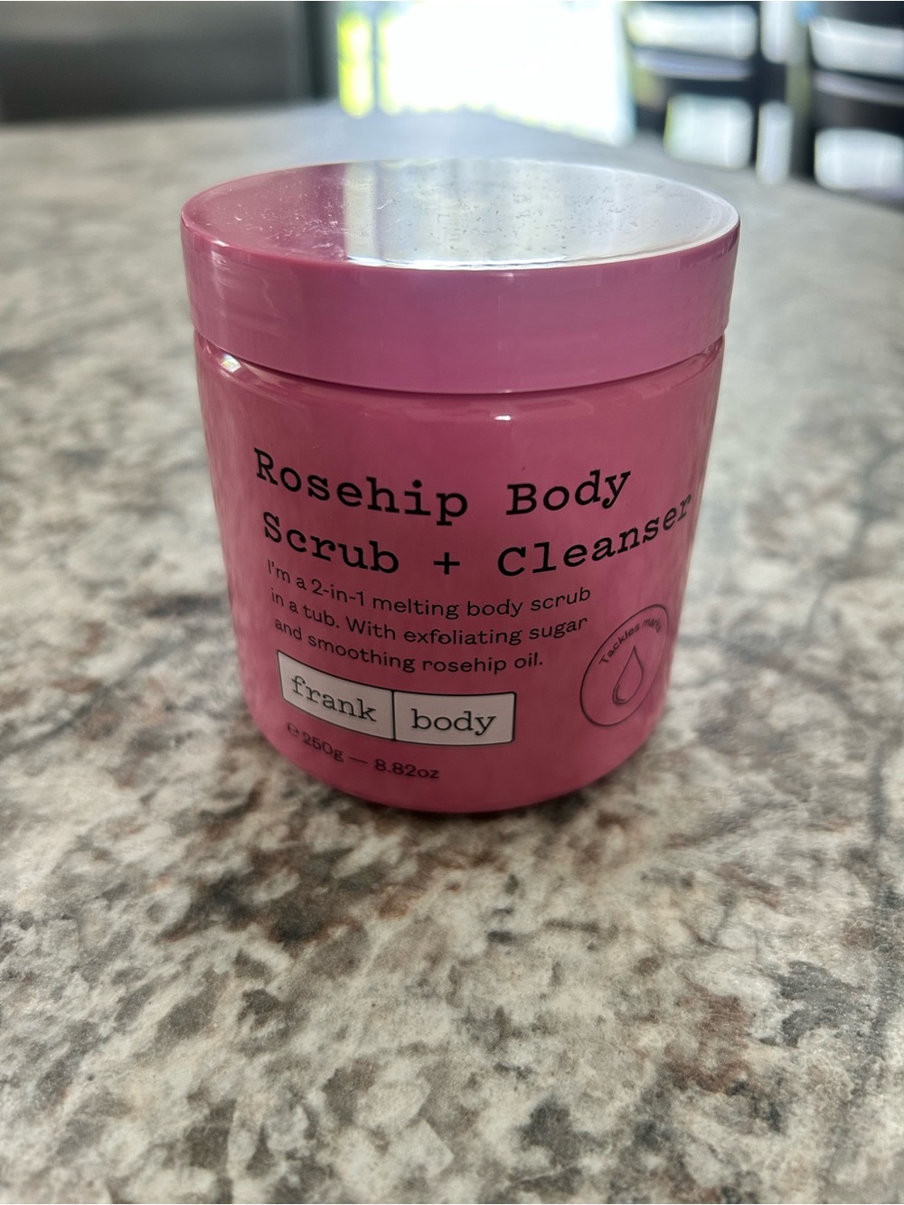 Frank Body Rosehip Body Scrub + Cleanser - Pink Jar